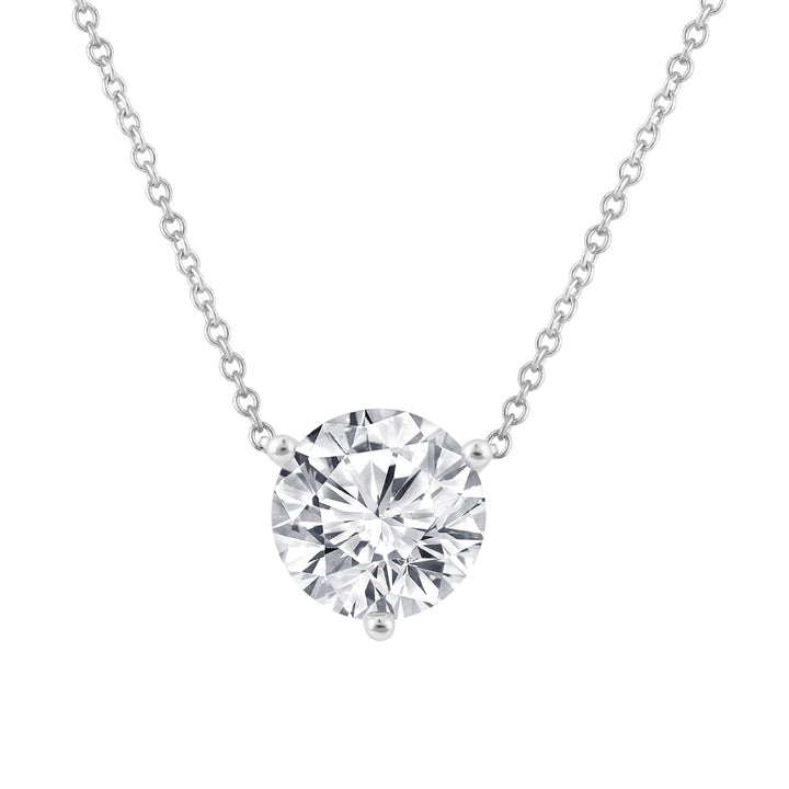 1.50ct Brilliant Round Martini Set Lab Diamond Solitaire Pendant 14K