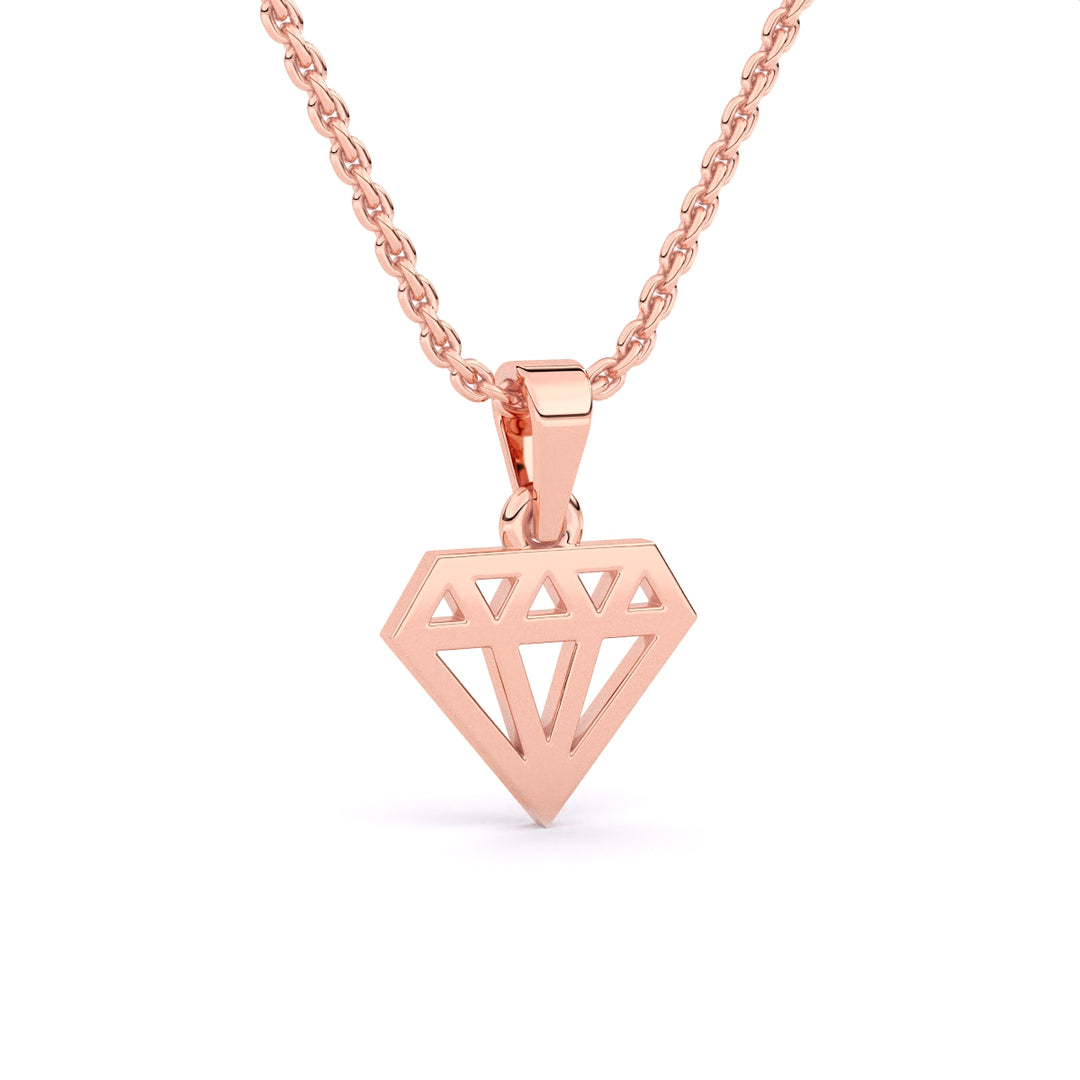 Geometric Diamond-Inspired Gold Necklace