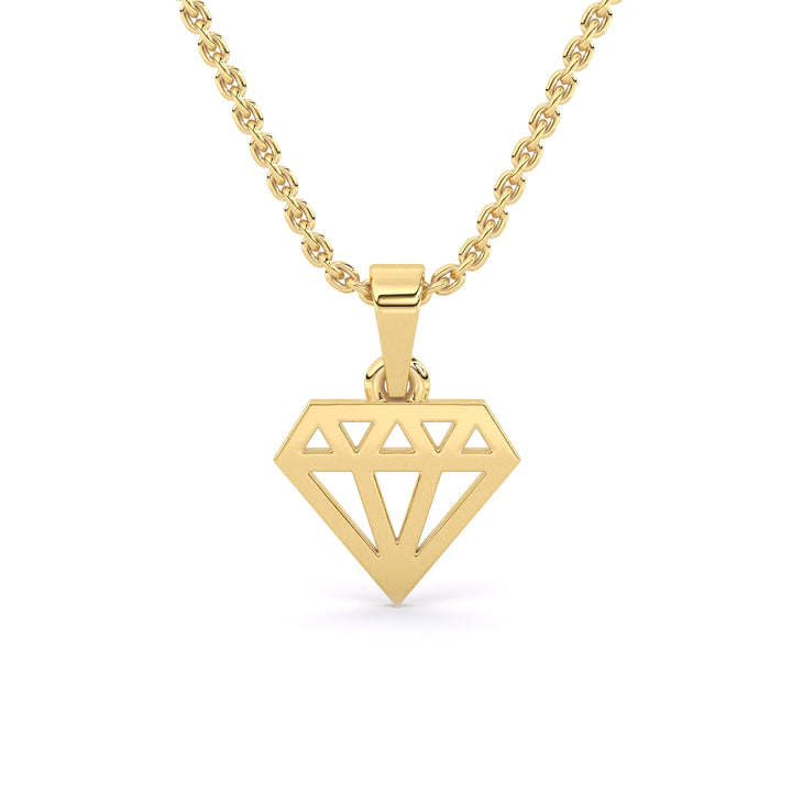 Geometric Diamond-Inspired Gold Necklace