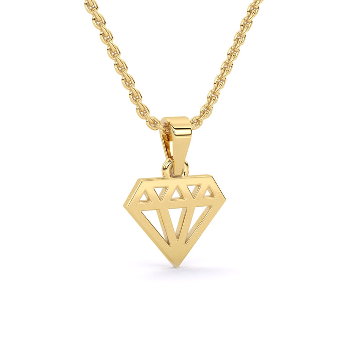 Geometric Diamond-Inspired Gold Necklace