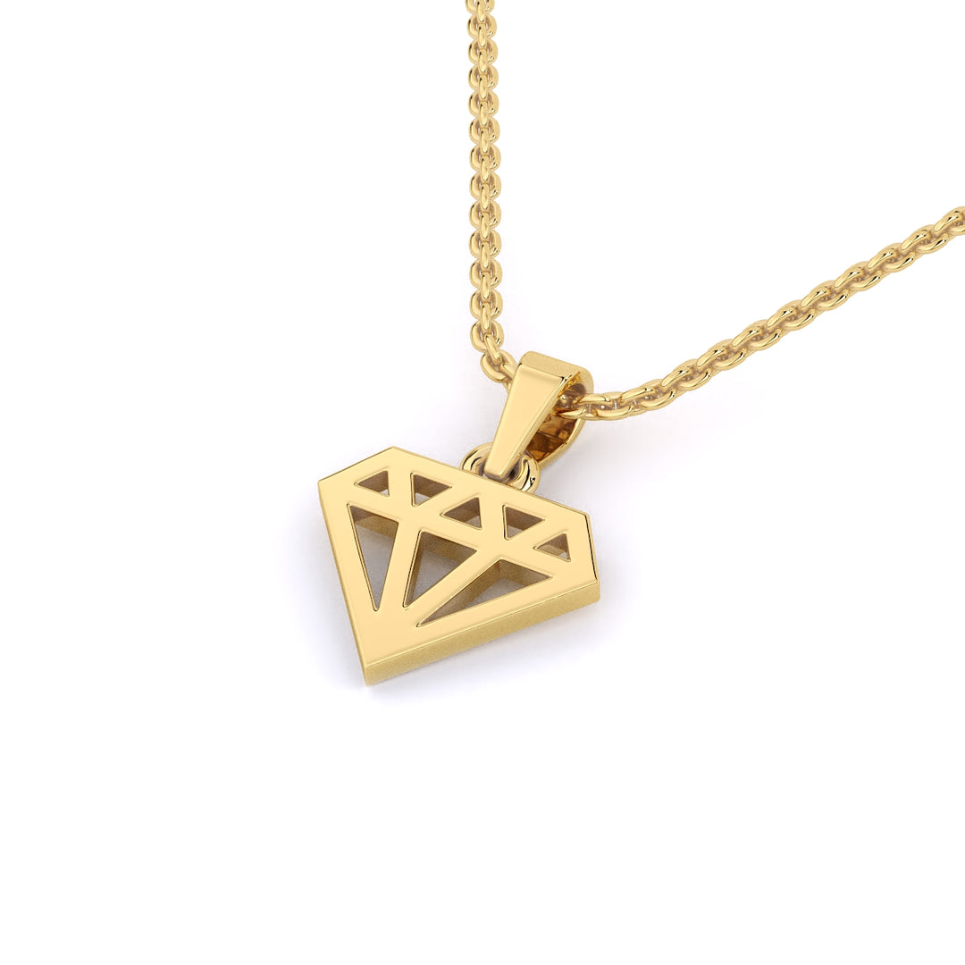 Geometric Diamond-Inspired Gold Necklace