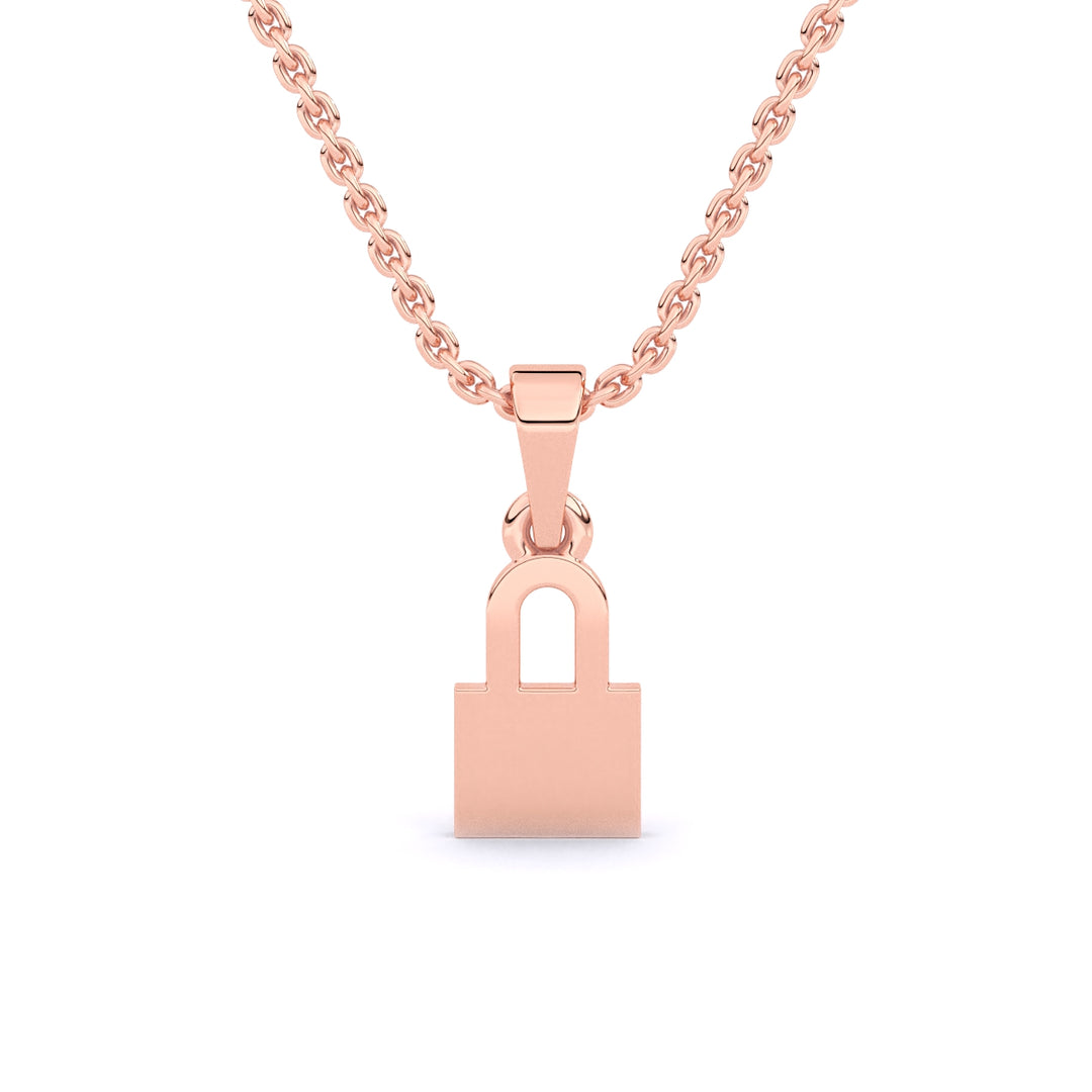 Gold Lock Necklace