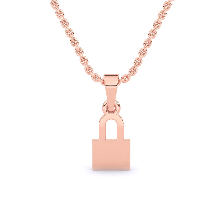 Gold Lock Necklace