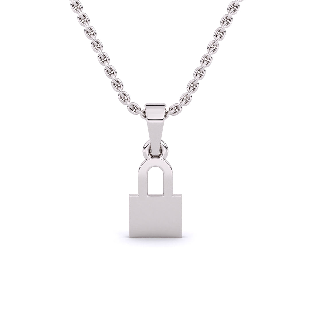 Gold Lock Necklace