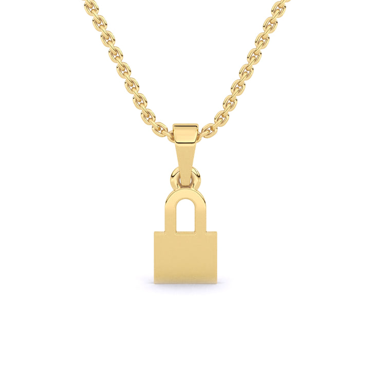 Gold Lock Necklace