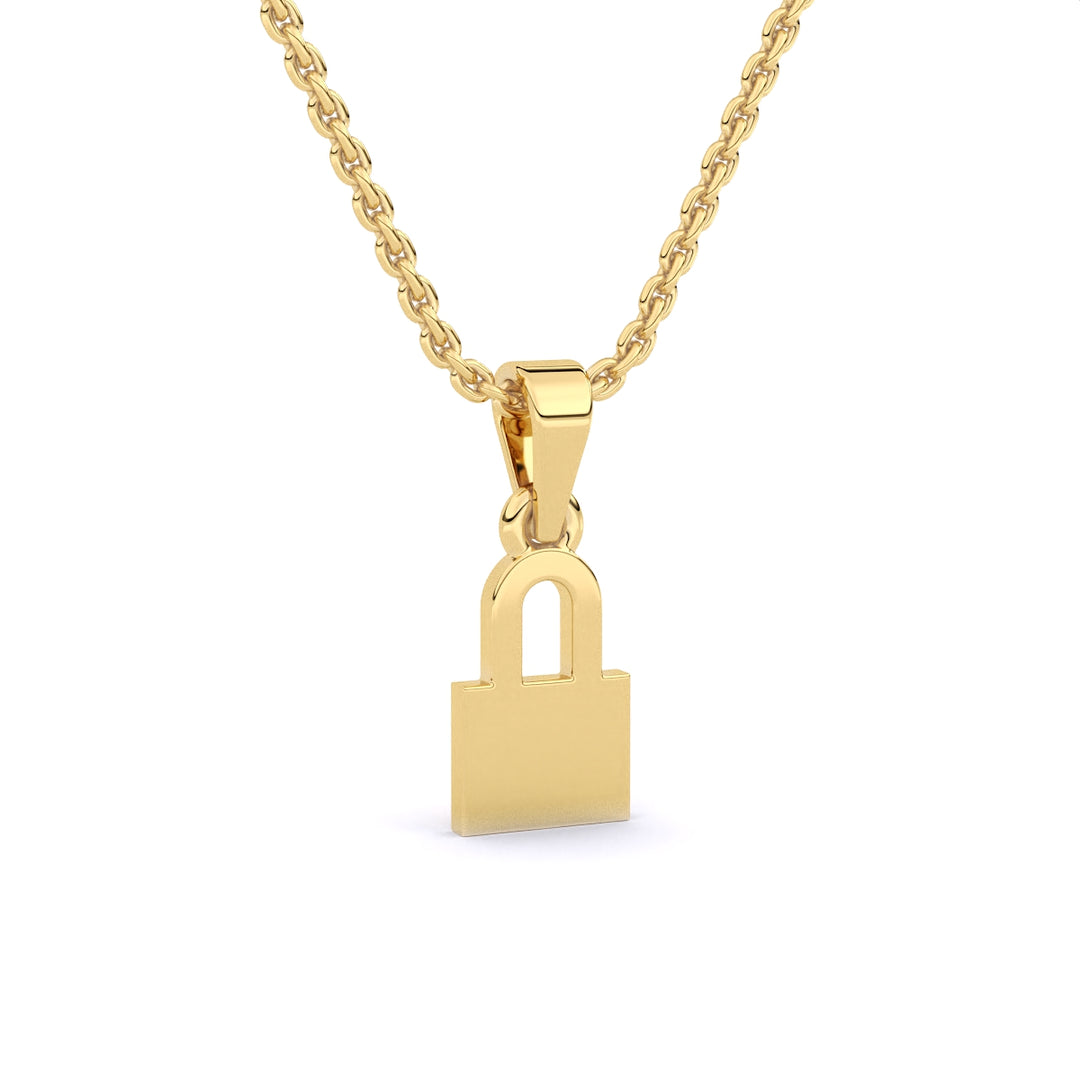 Gold Lock Necklace