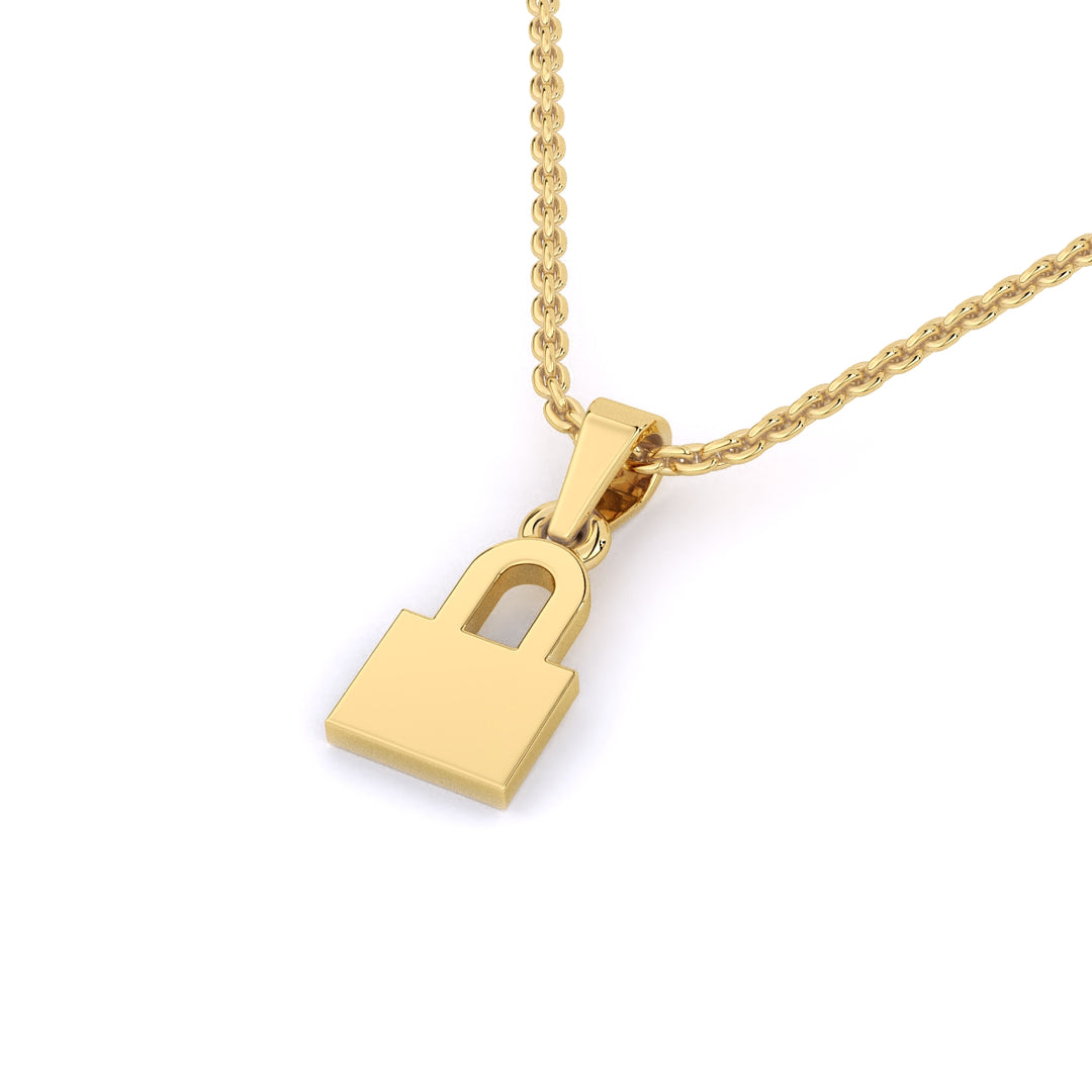 Gold Lock Necklace