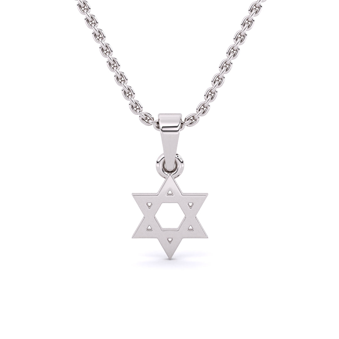 Gold Star of David Necklace