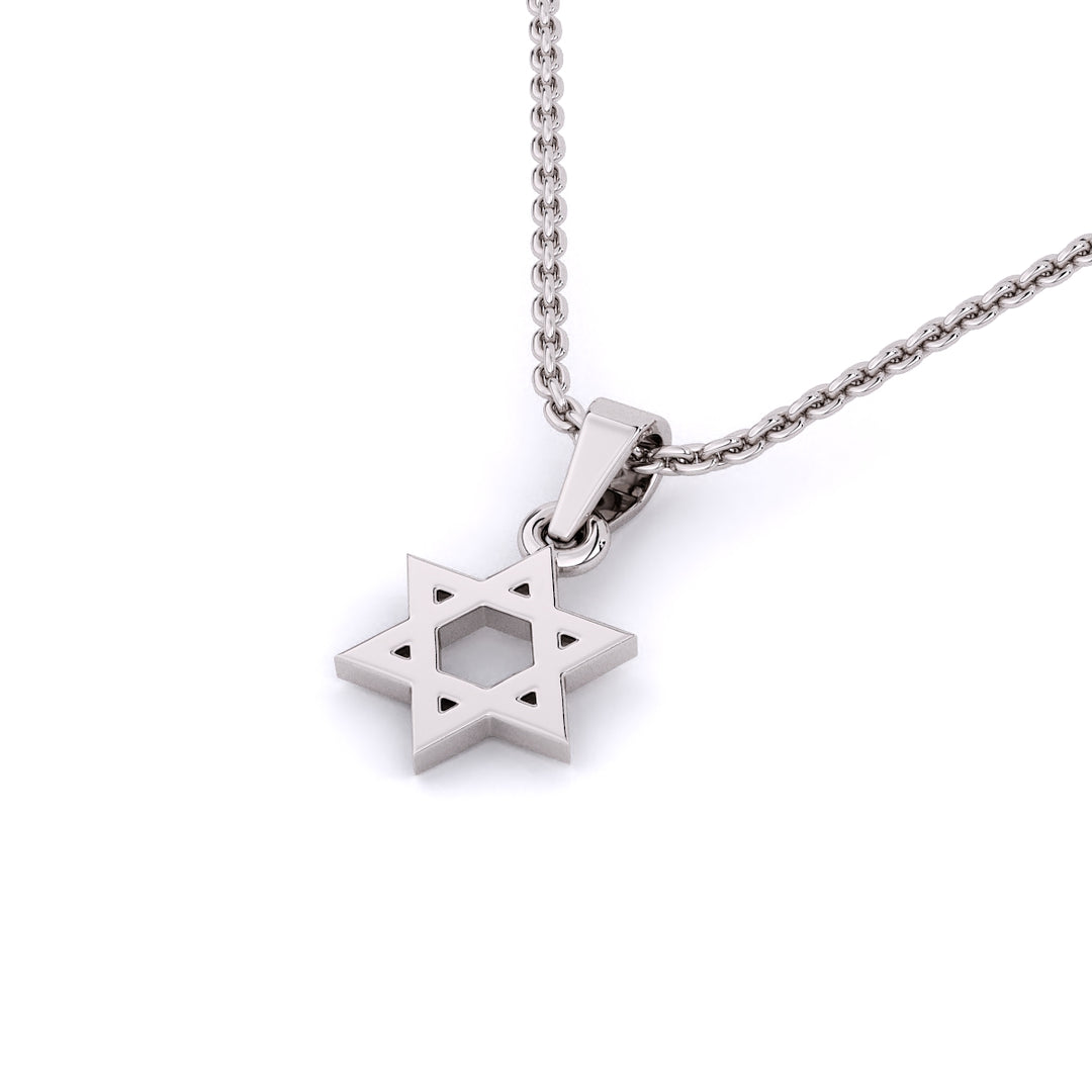 Gold Star of David Necklace