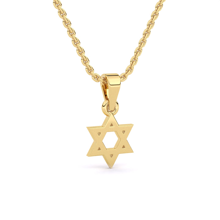 Gold Star of David Necklace