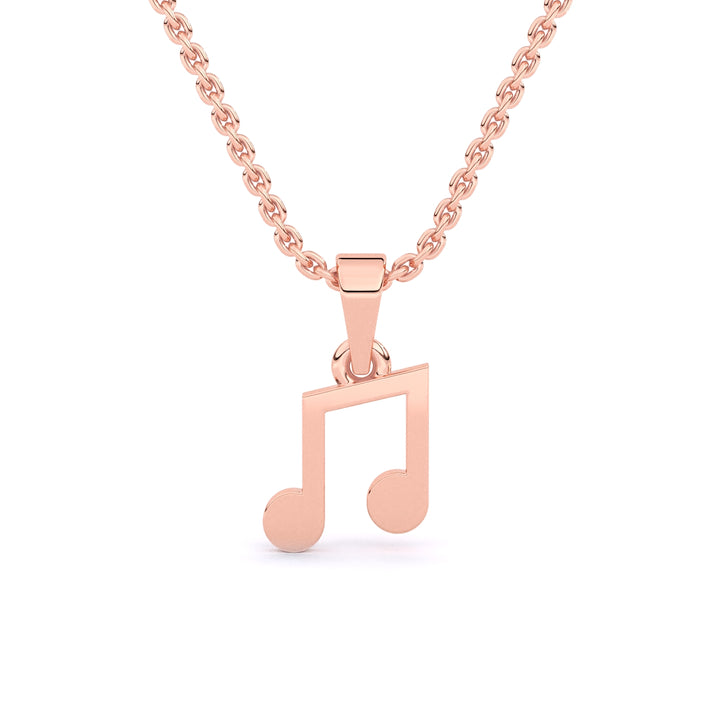 Gold Music Note Necklace