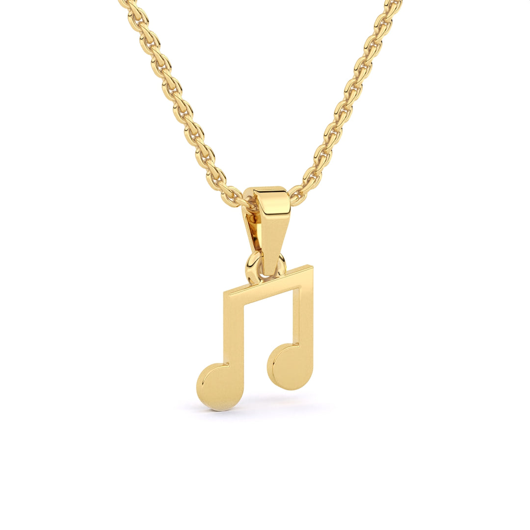 Gold Music Note Necklace