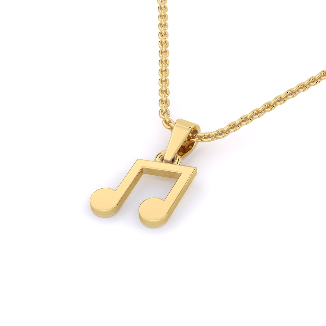 Gold Music Note Necklace