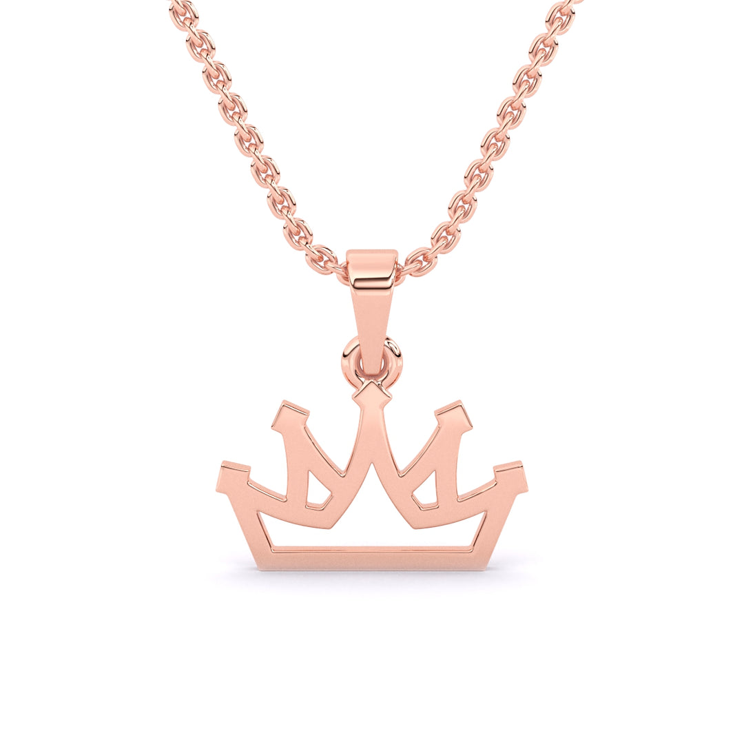 Regal Crown Gold Necklace