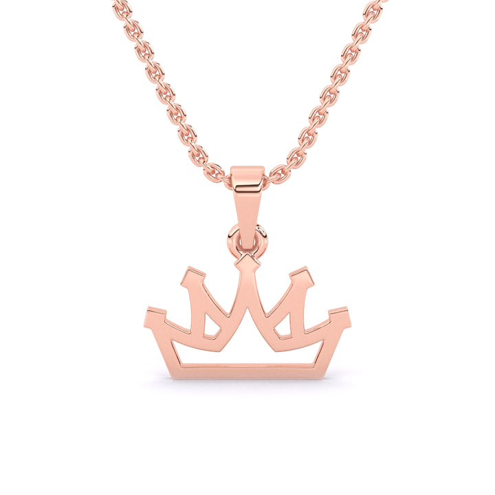 Regal Crown Gold Necklace