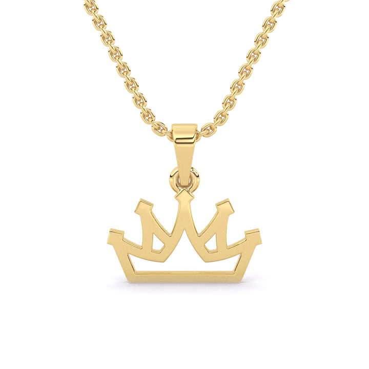 Regal Crown Gold Necklace