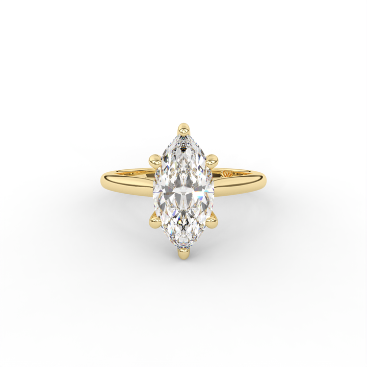 Stephanie - Classic Cathedral Hidden Halo Engagement Ring