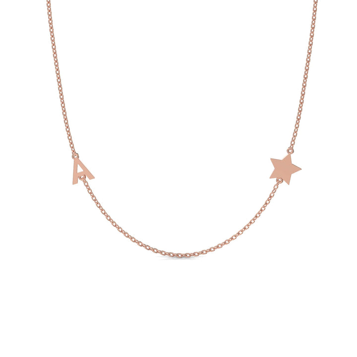 Initial & Star Necklace