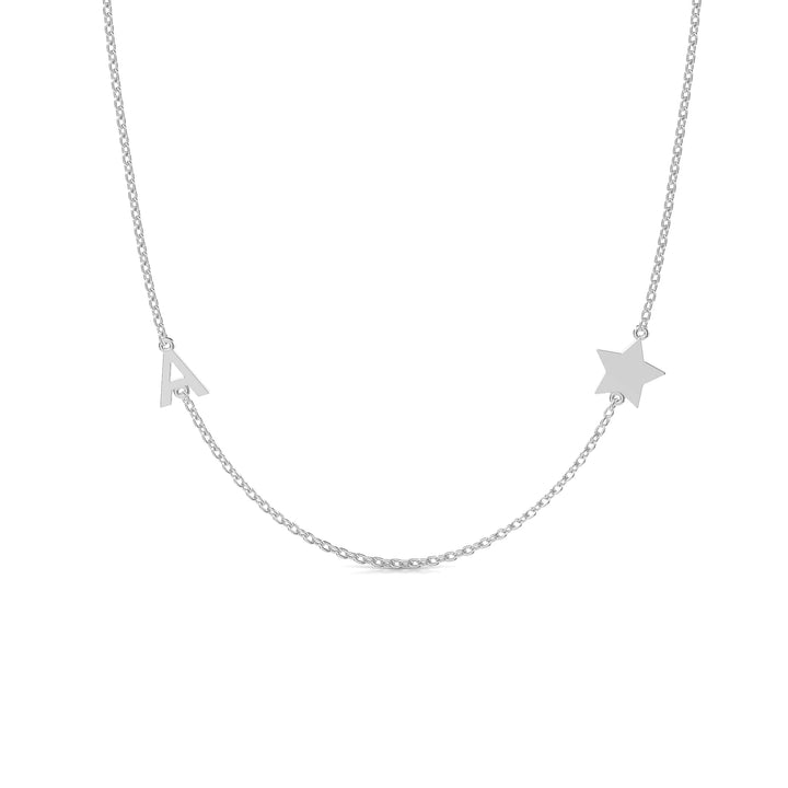 Initial & Star Necklace