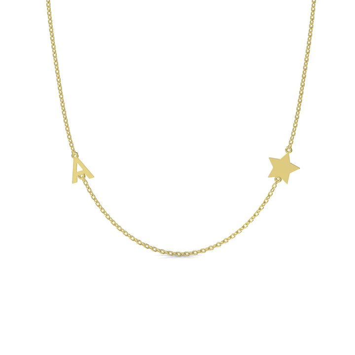 Initial & Star Necklace