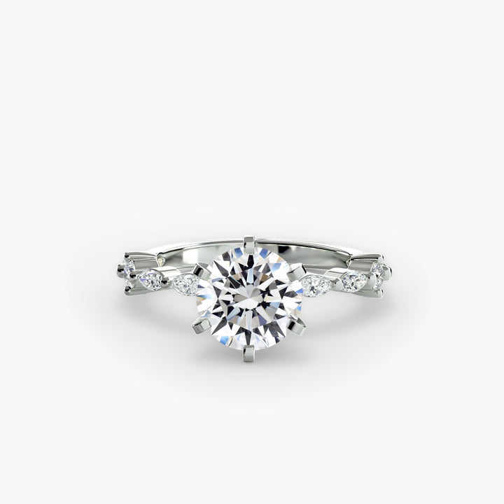 Solitaire with Eternity Pavé