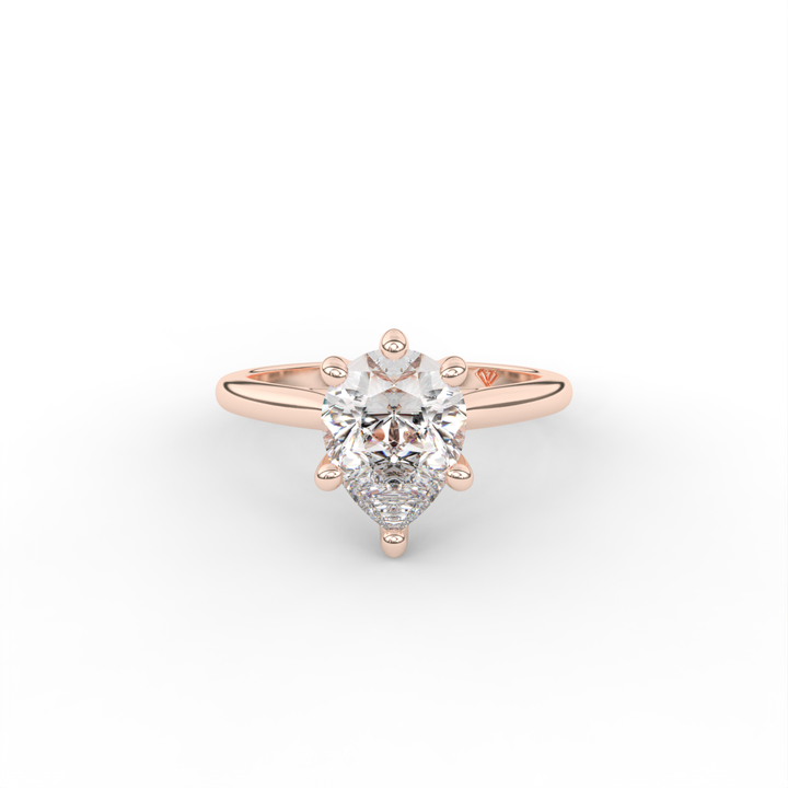 Stephanie - Classic Cathedral Hidden Halo Engagement Ring