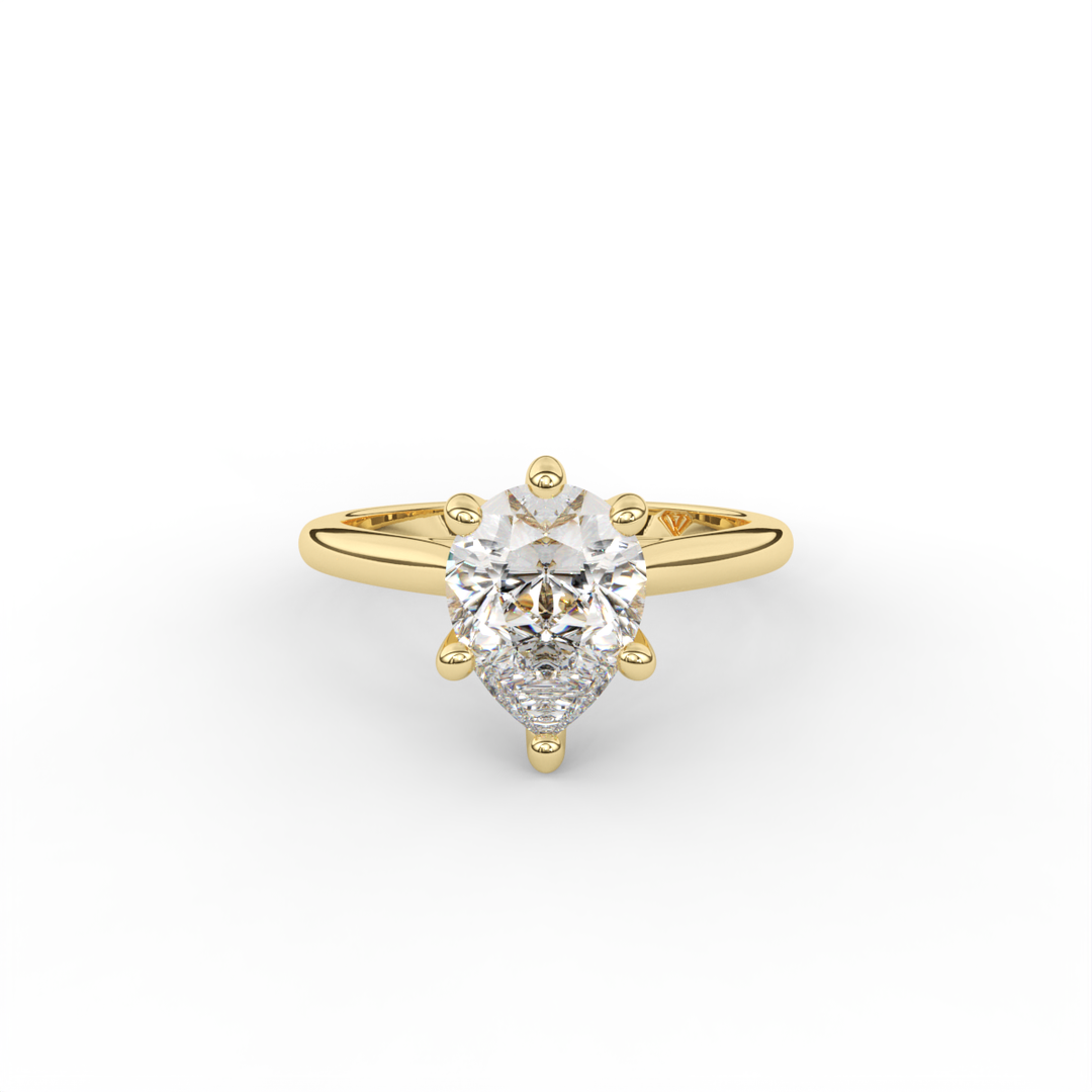 Stephanie - Classic Cathedral Hidden Halo Engagement Ring