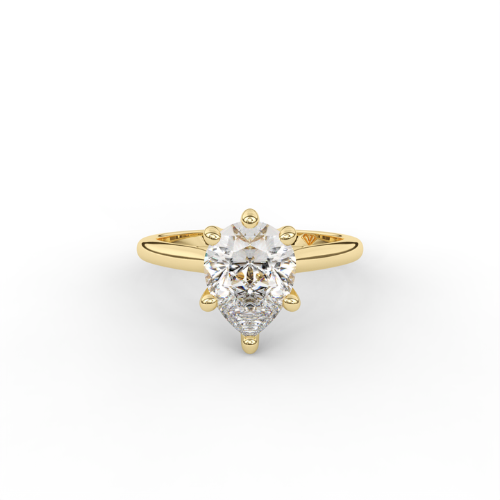 Stephanie - Classic Cathedral Hidden Halo Engagement Ring