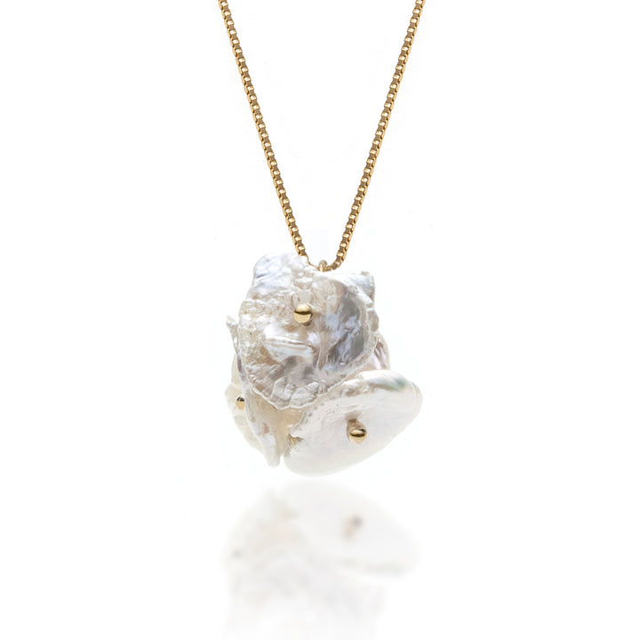 Serafino Cascata White Petal-Pearl Pendant