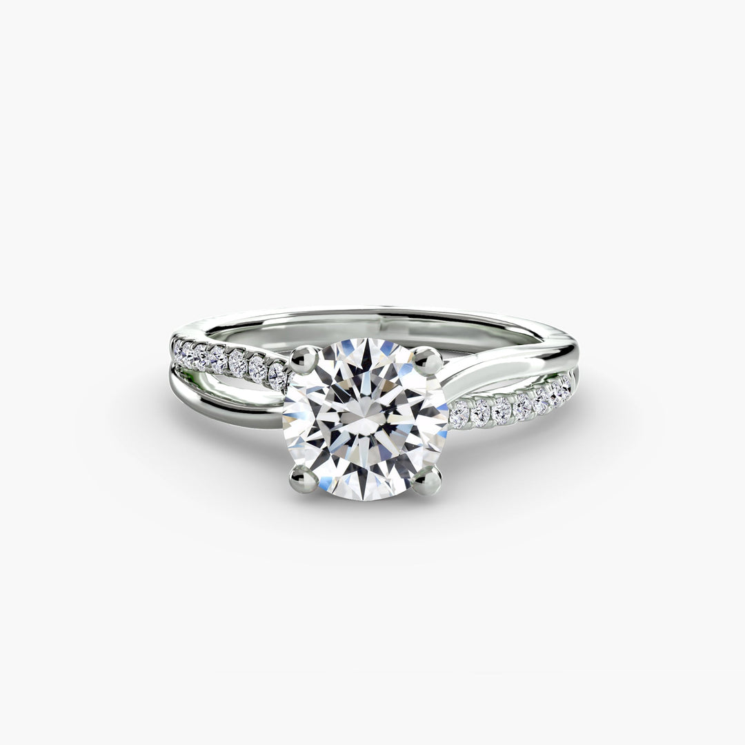 The Split Shank Pavé Solitaire