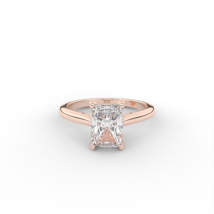 Stephanie - Classic Cathedral Hidden Halo Engagement Ring