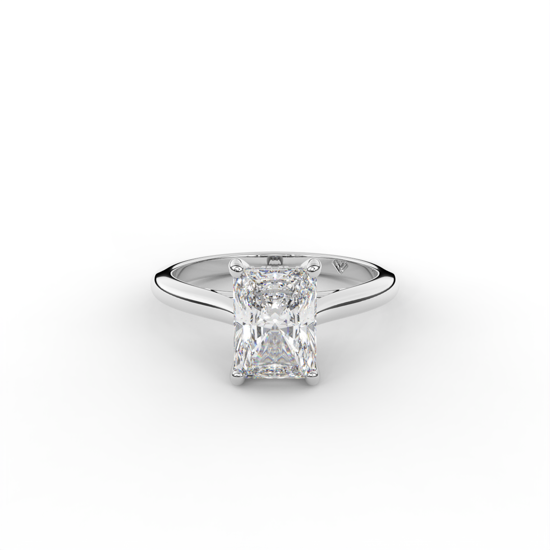 Stephanie - Classic Cathedral Hidden Halo Engagement Ring