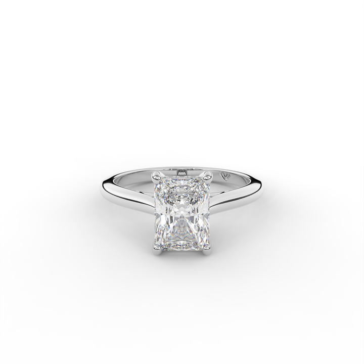 Stephanie - Classic Cathedral Hidden Halo Engagement Ring