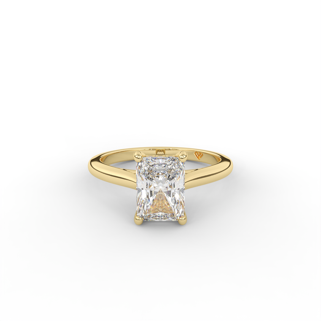 Stephanie - Classic Cathedral Hidden Halo Engagement Ring