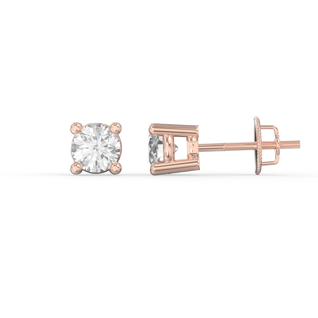 Classic Lab-Grown Diamond Stud Earrings in 14k Gold