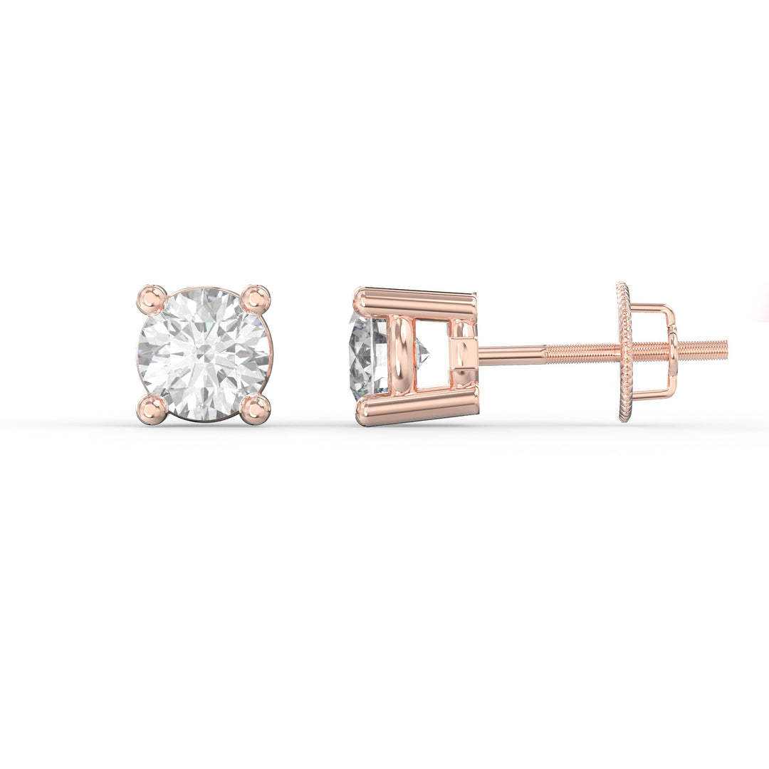 Classic Lab-Grown Diamond Stud Earrings in 14k Gold