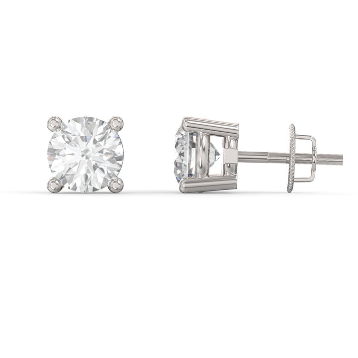 Classic Lab-Grown Diamond Stud Earrings in 14k Gold