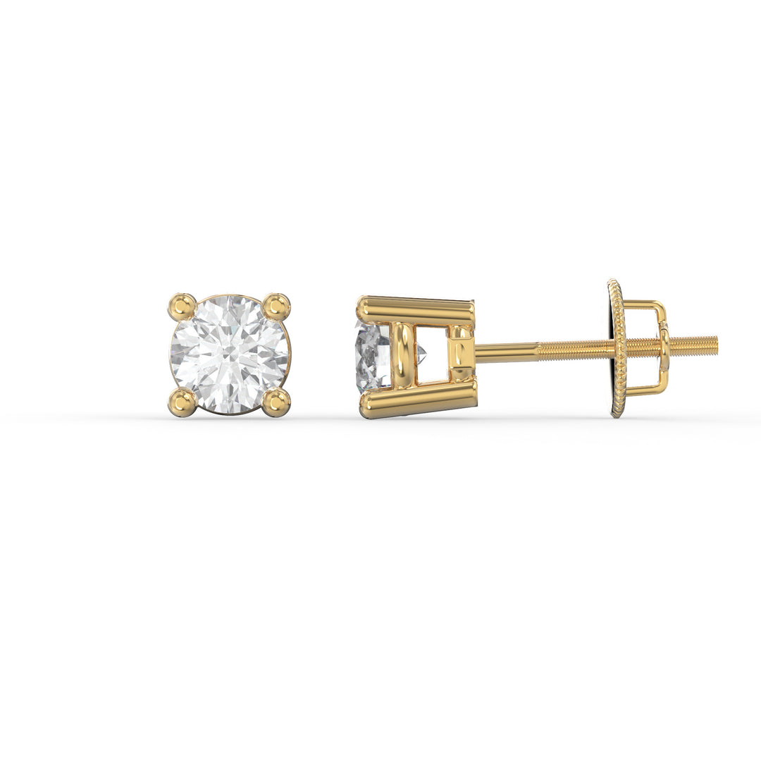 Classic Lab-Grown Diamond Stud Earrings in 14k Gold