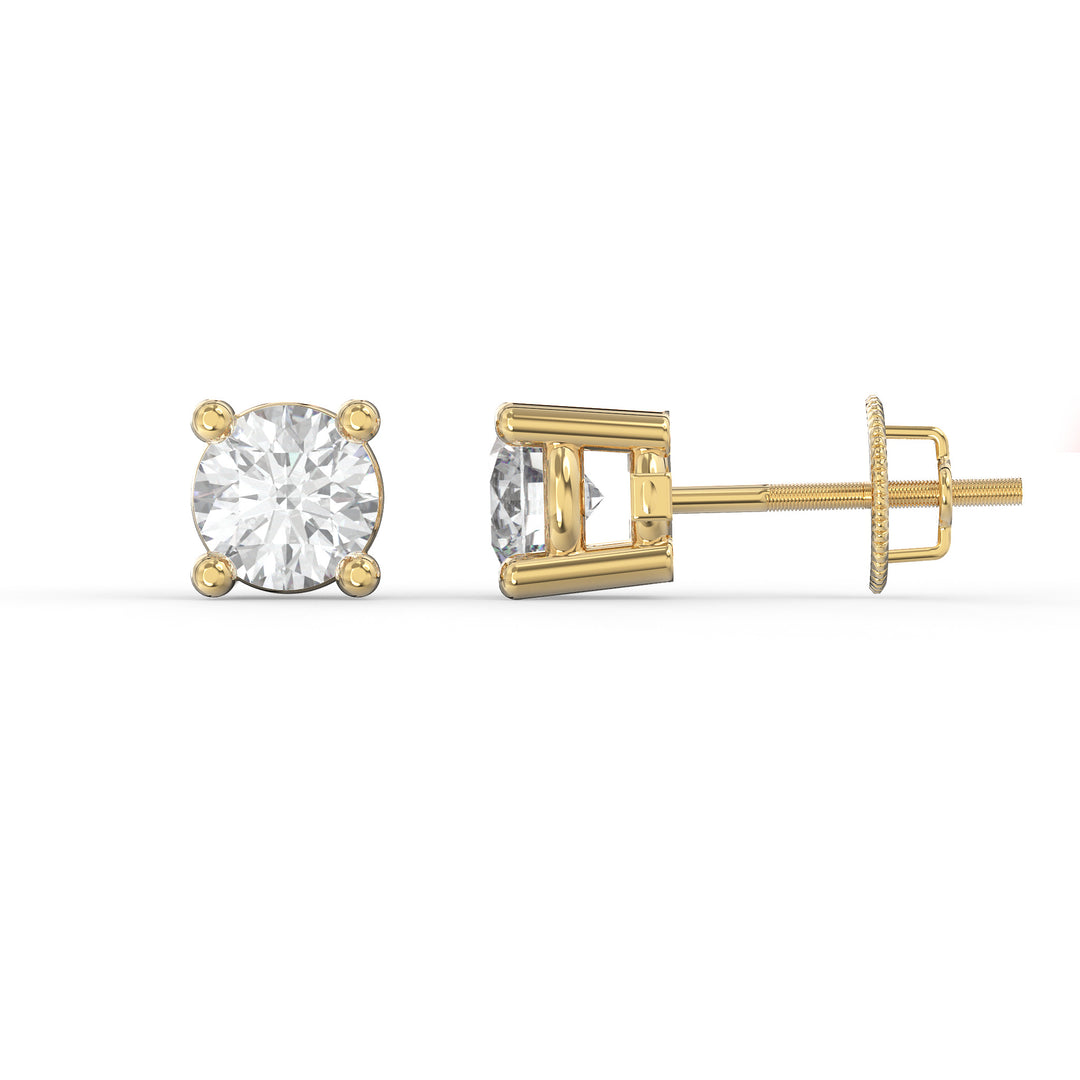 Classic Lab-Grown Diamond Stud Earrings in 14k Gold