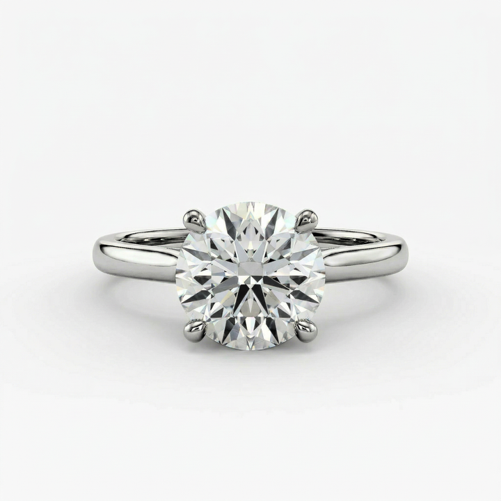 Stephanie - Classic Cathedral Hidden Halo Engagement Ring