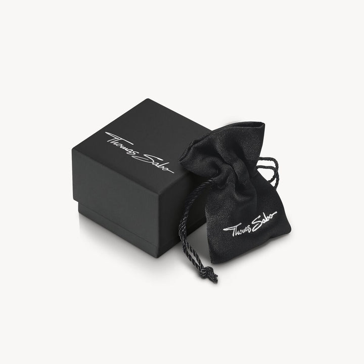 Rebel At Heart Silver Double Bracelet with Braided, Black Leather