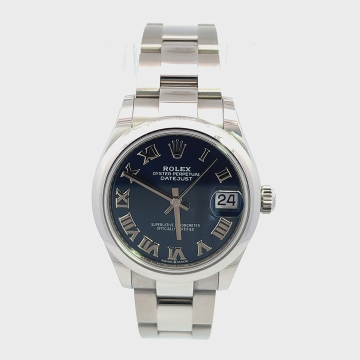 Rolex 2021 Lady Datejust 278240 Blue Roman Numeral Dial